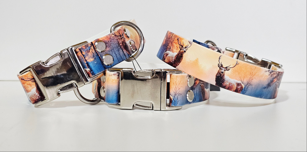 Biothane Halsband "Hirsche"