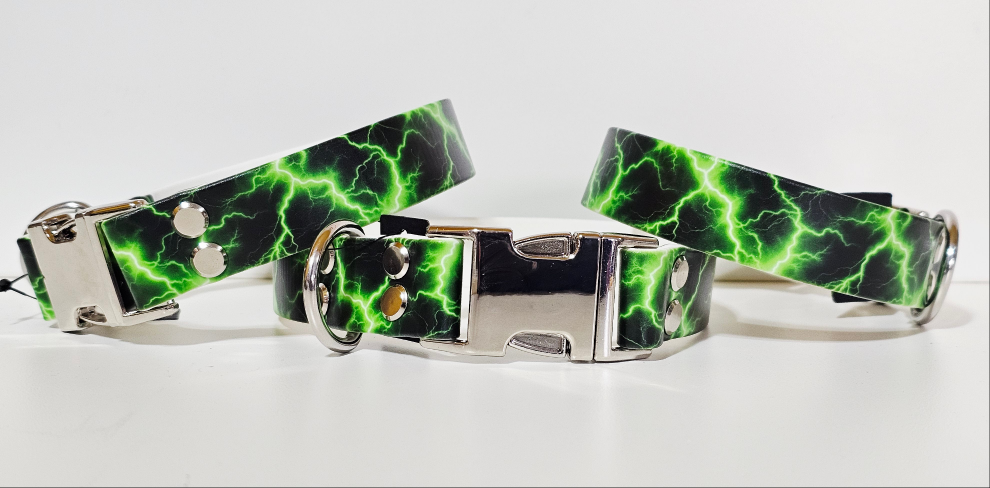 Biothane Halsband "green flash"