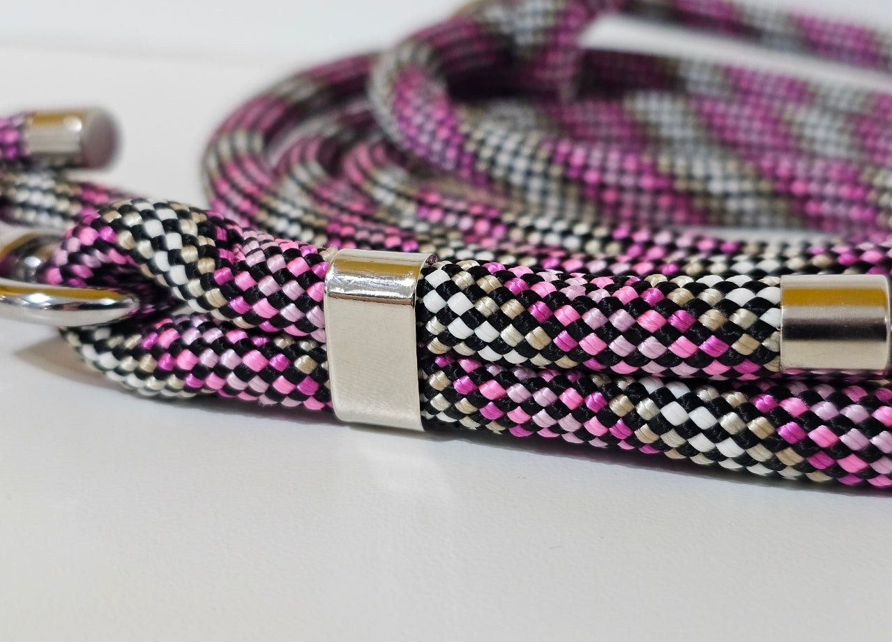 Tau-Hundeleine "Pink&Beige"