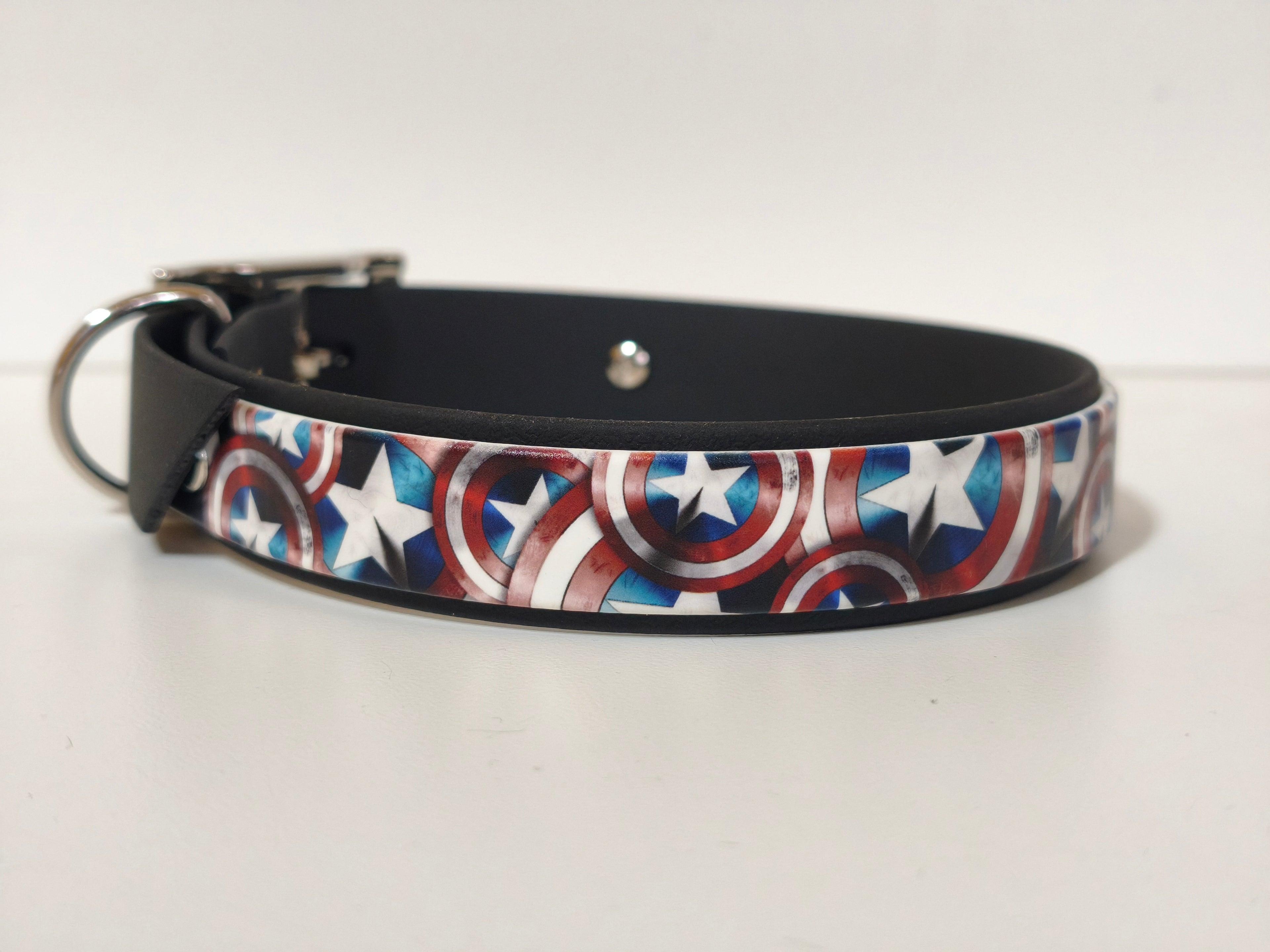 Biothane Halsband "Schild Amerika"
