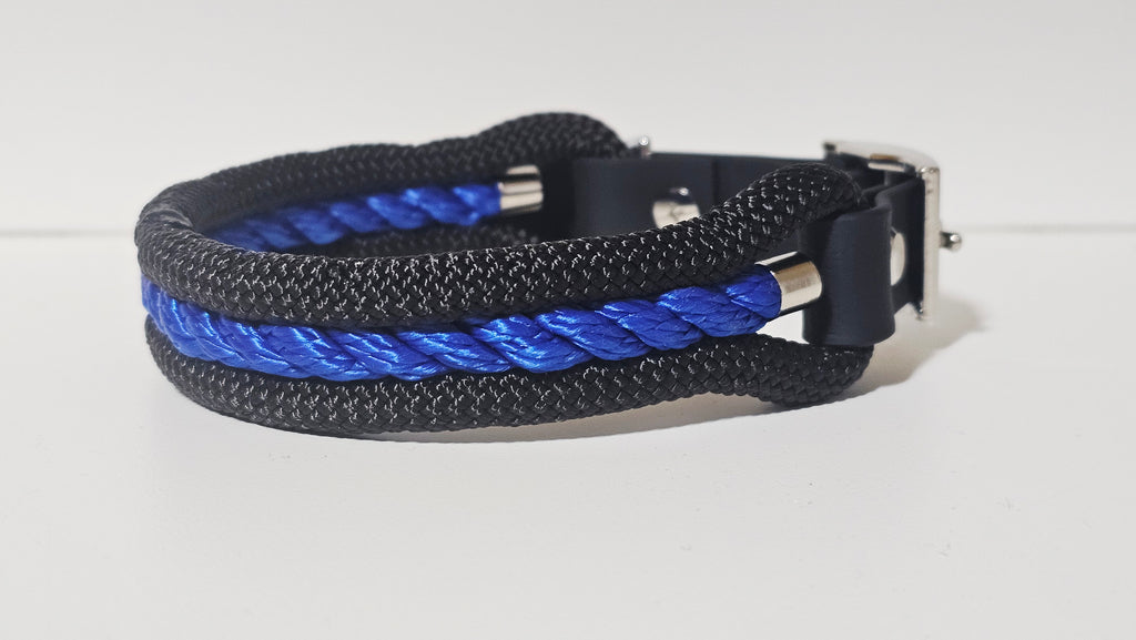 Tau-Halsband "schwarz/dunkelblau"