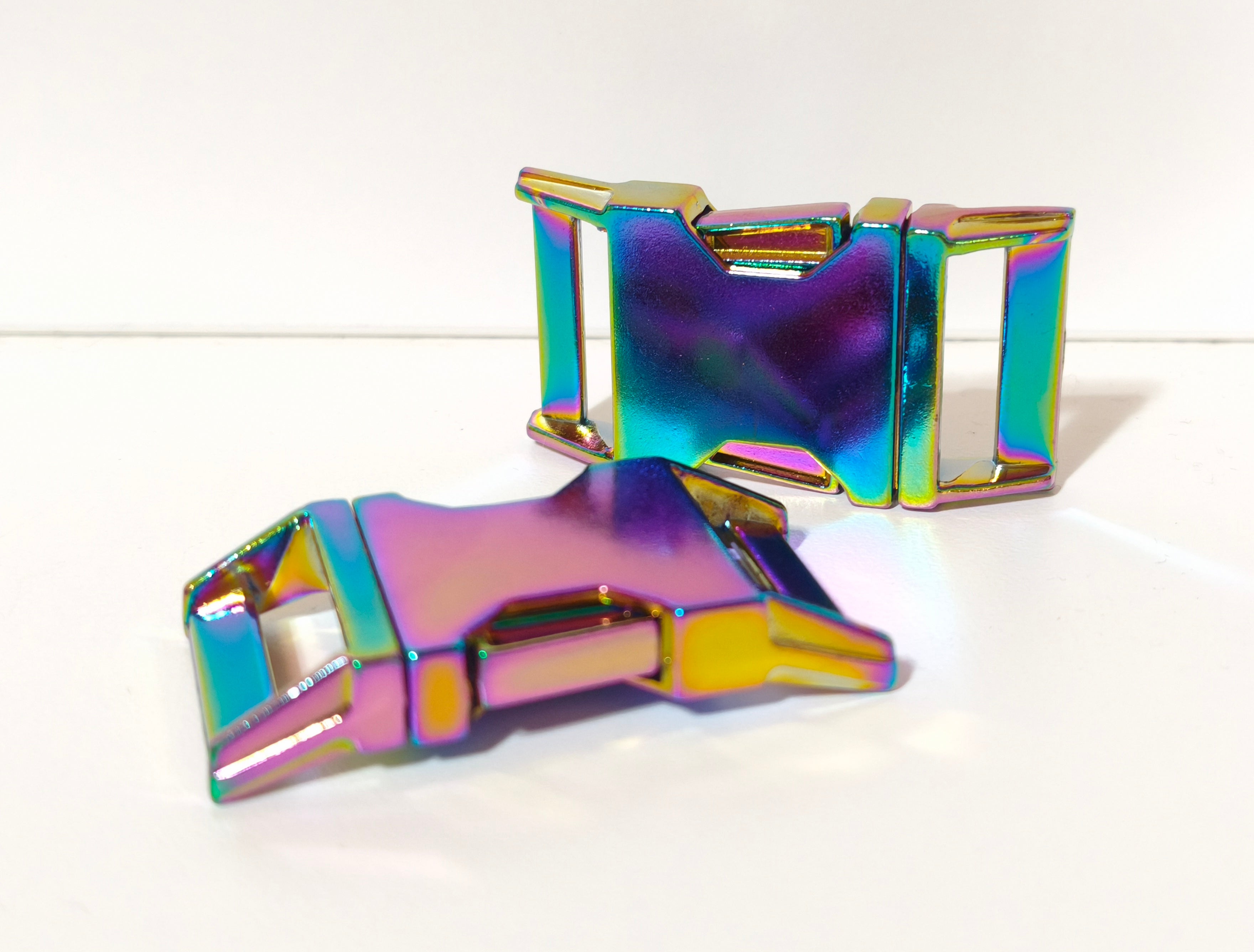 Metall Klickverschluss "rainbow" 25mm