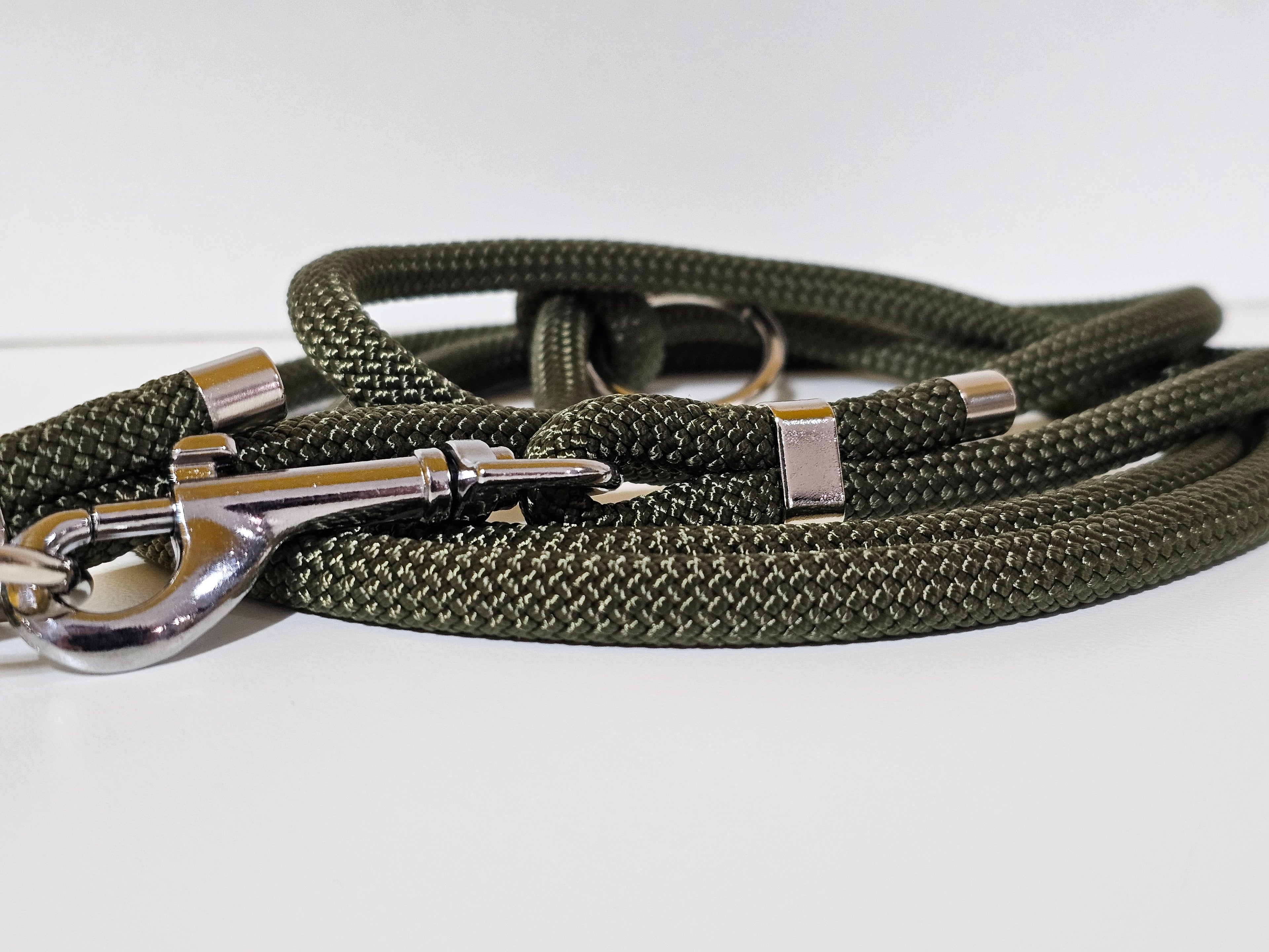 Tau-Hundeleine "oliv/silber"