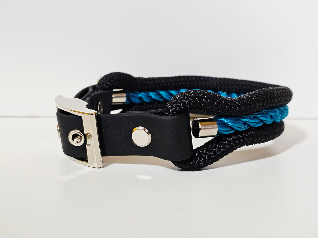Tau-Halsband "blau-metallic"