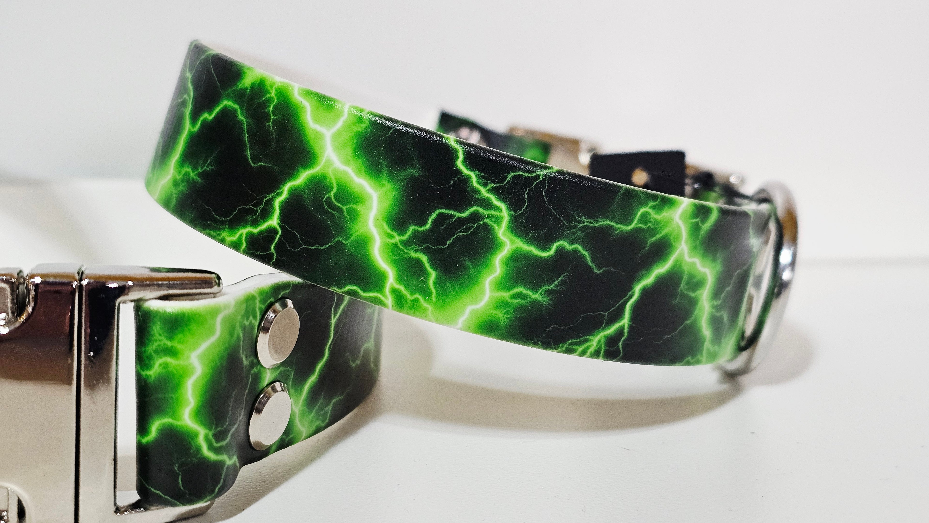 Biothane Halsband "green flash"