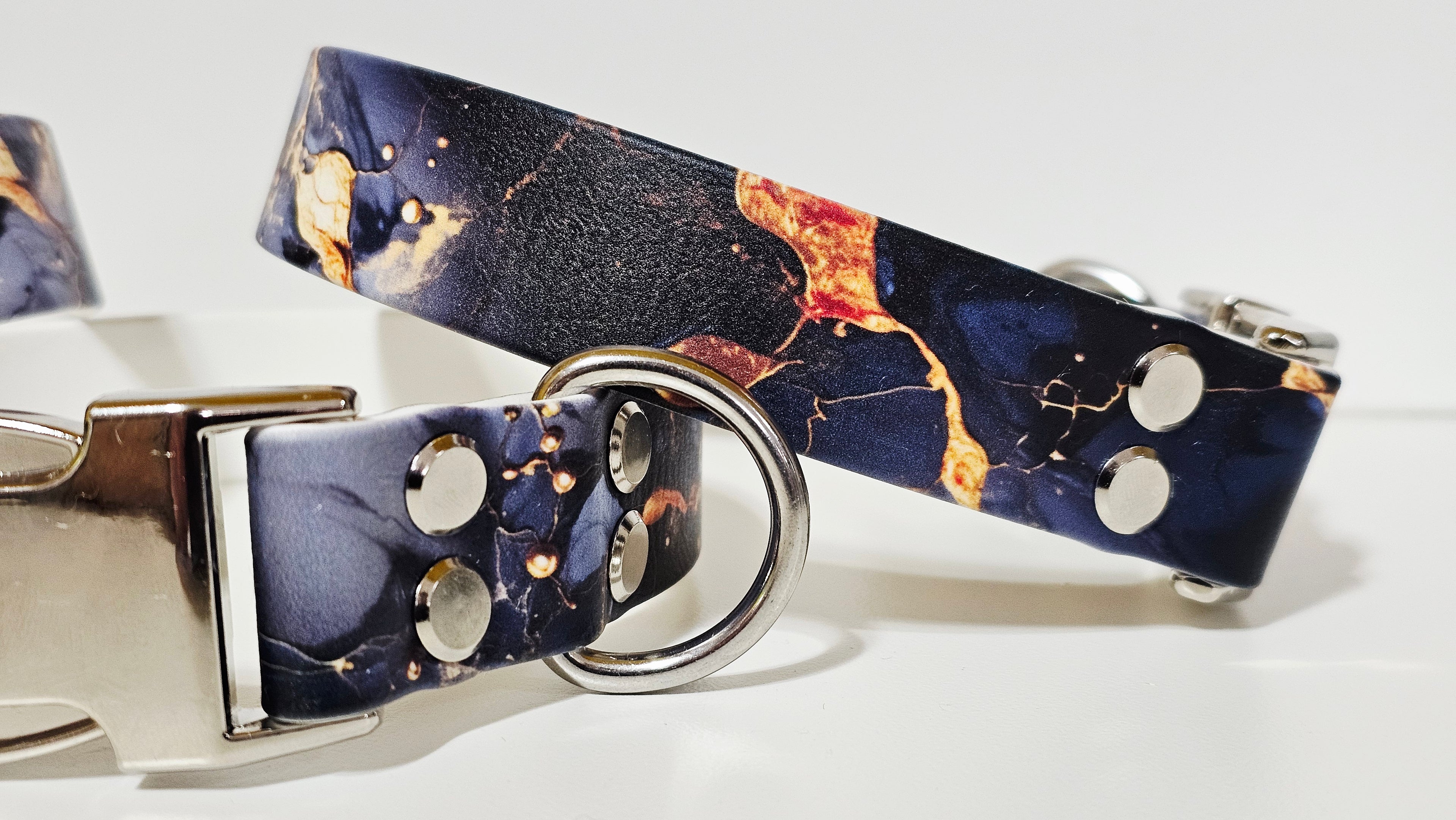 Biothane Halsband "Marmor grau"