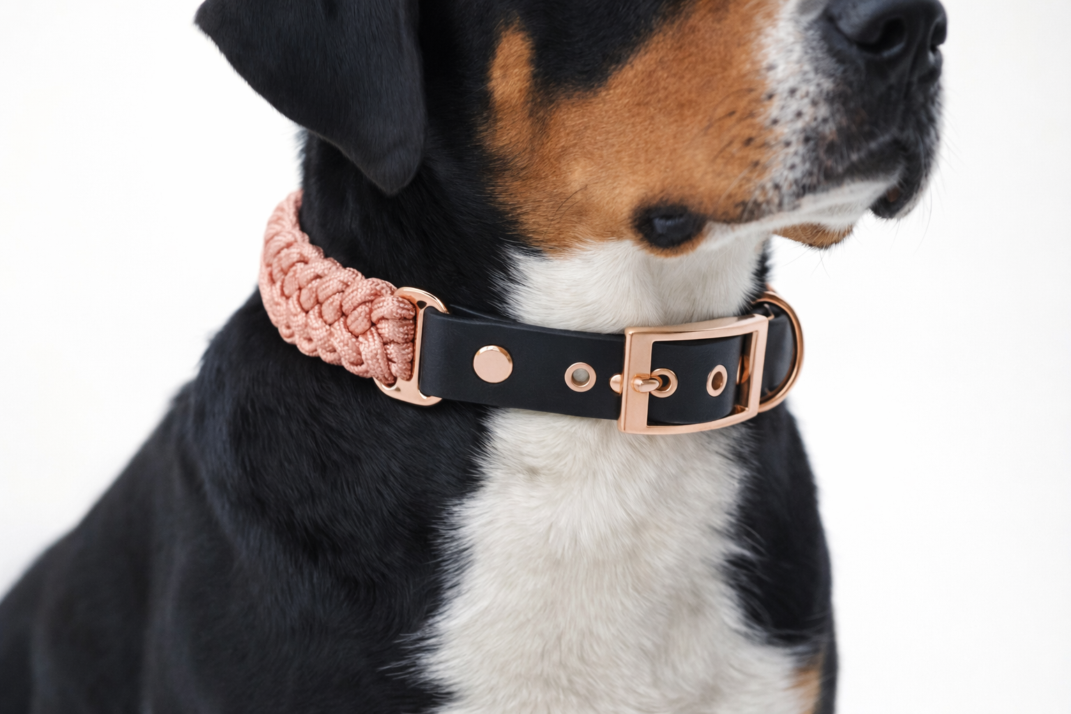 Paracord/Biothane Halsband "Rosegold"