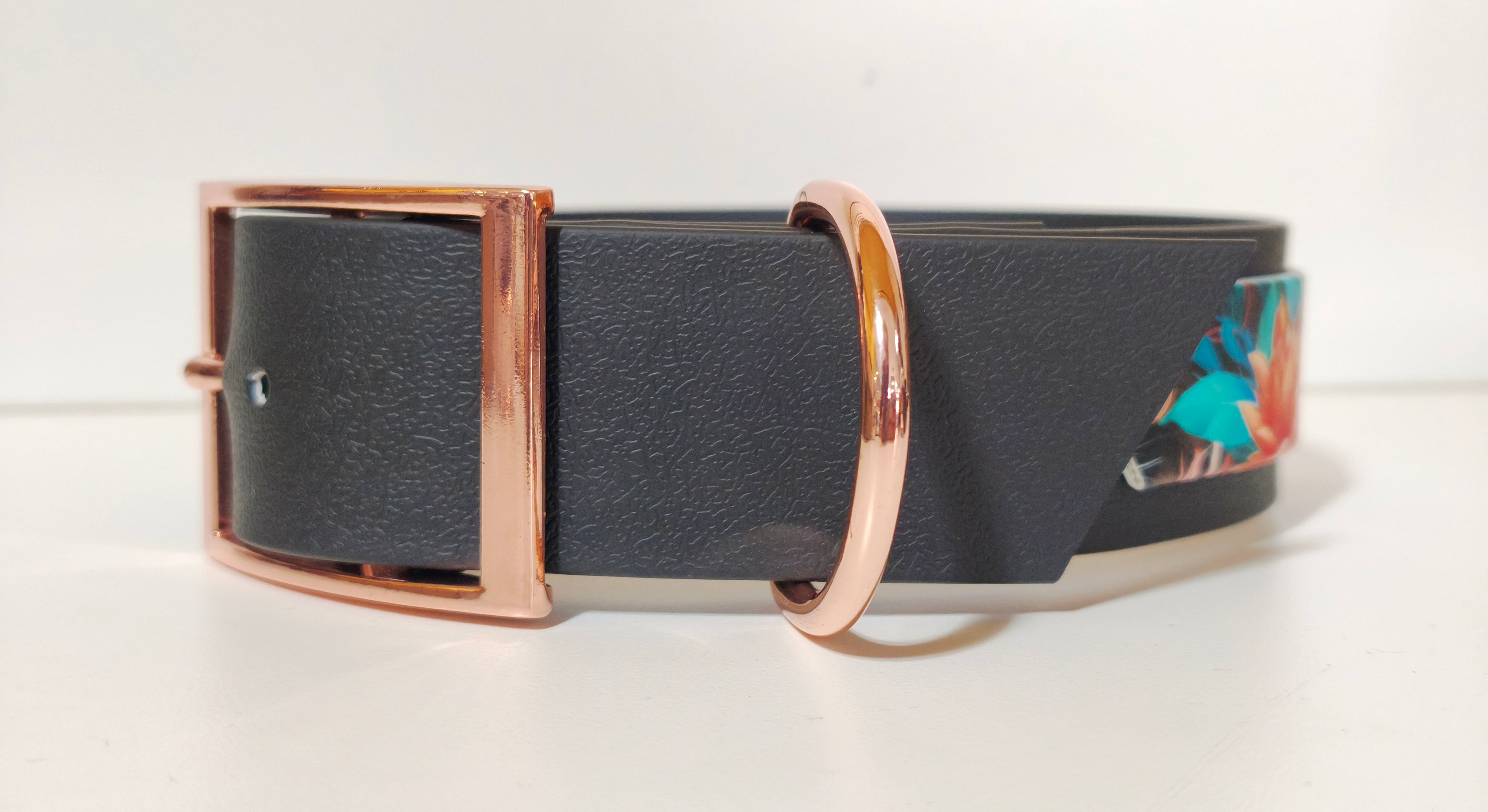 Biothane Halsband "Black/Racoon"