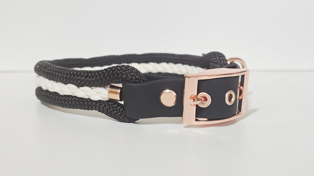 Tau-Halsband "schwarz/weiß"