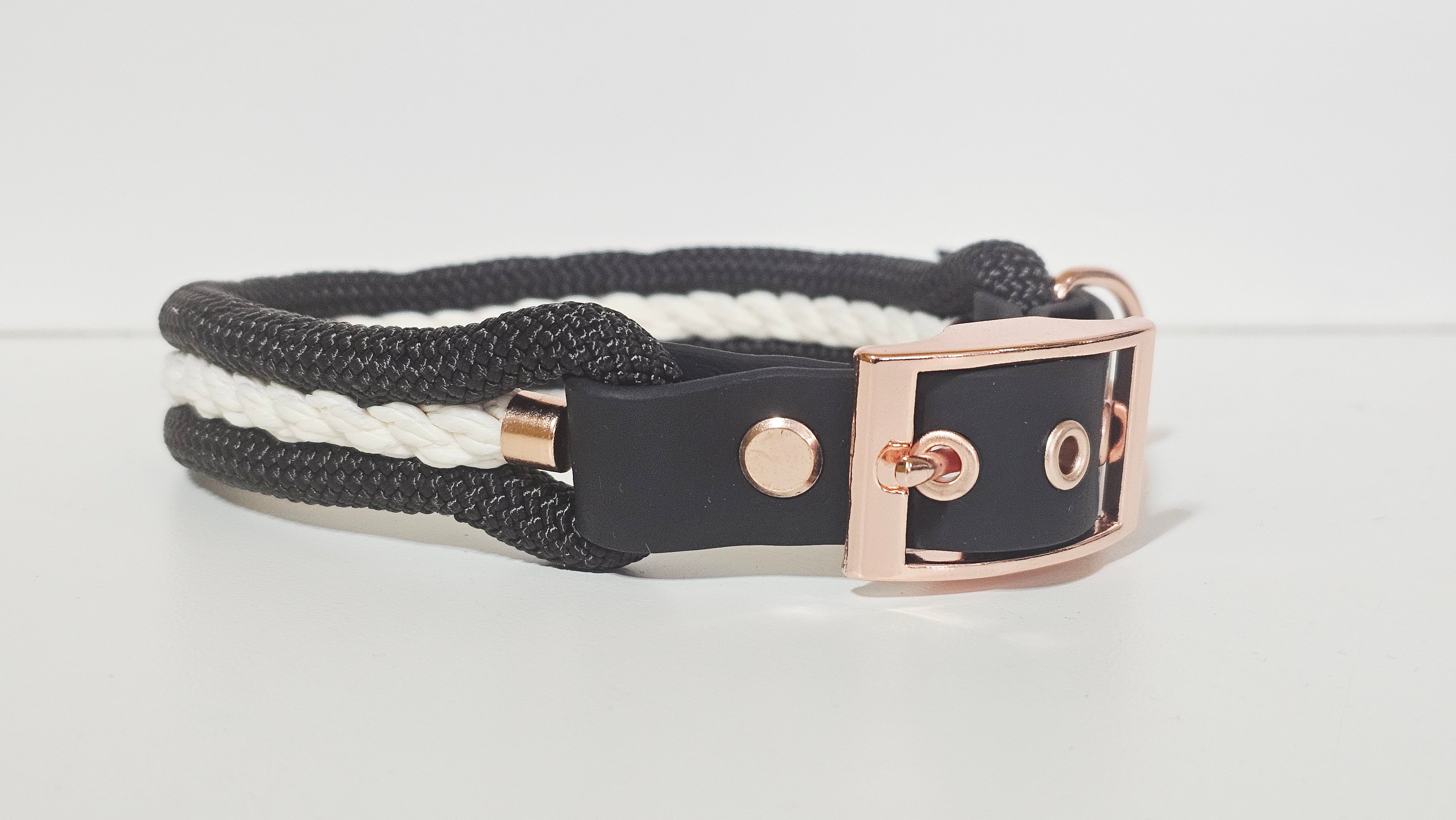 Tau-Halsband "schwarz/weiß"