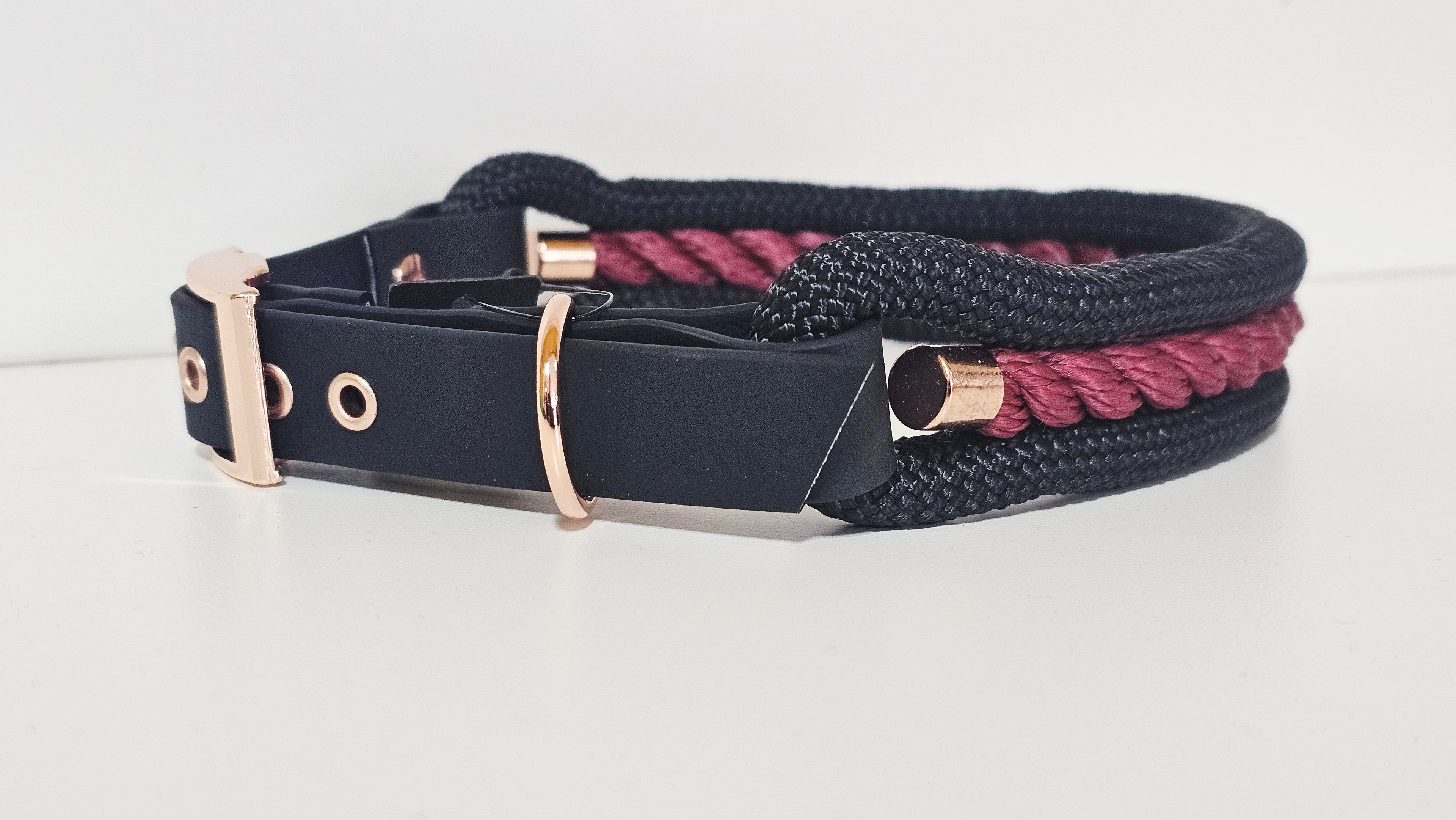 Tau-Halsband "schwarz/bordeaux"