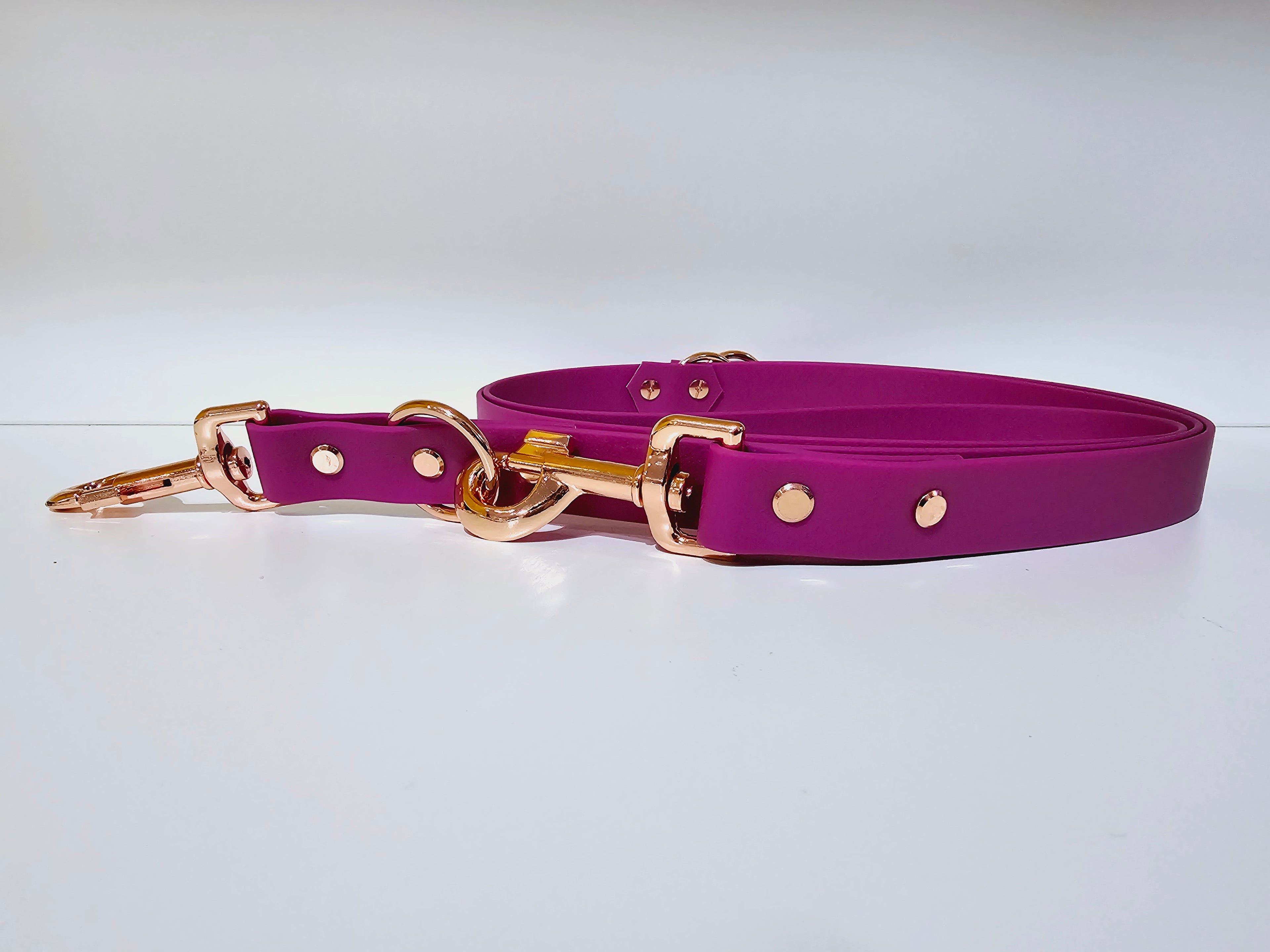 Biothane Hundeleine "magenta/rosegold"