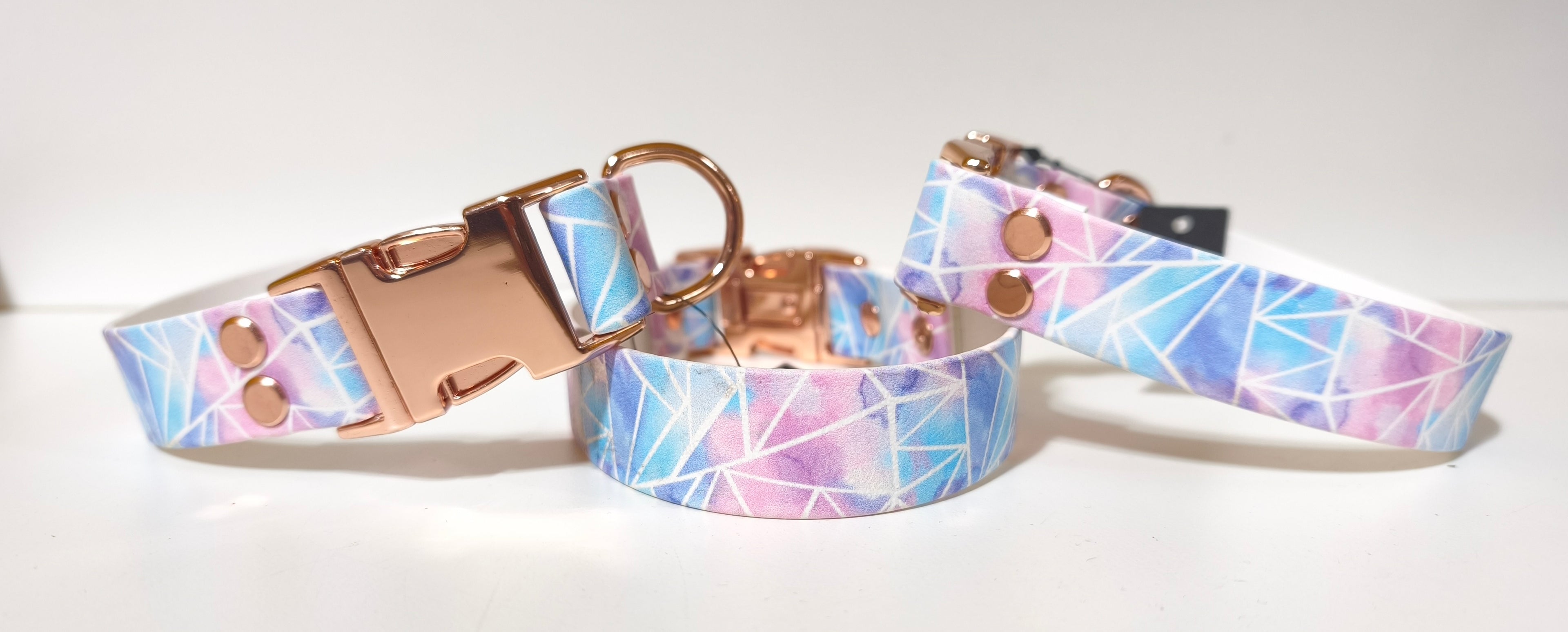 Biothane Halsband "Mosaik Pastell"