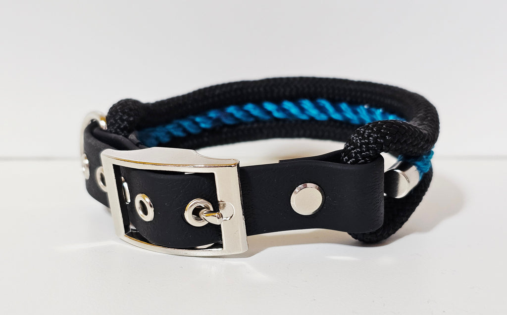 Tau-Halsband "blau-metallic"