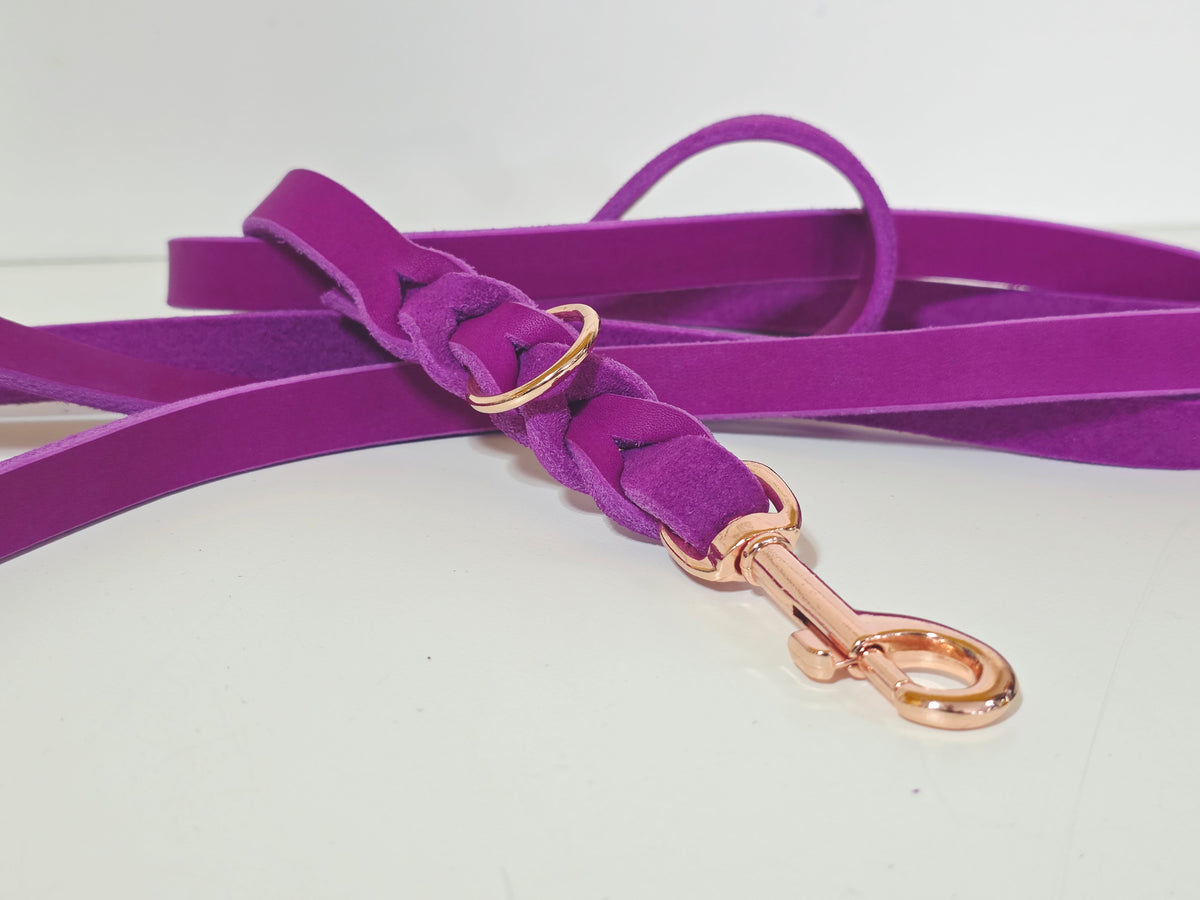 Lederleine "Magenta"