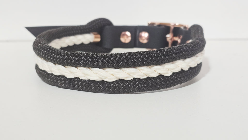 Tau-Halsband "schwarz/weiß"
