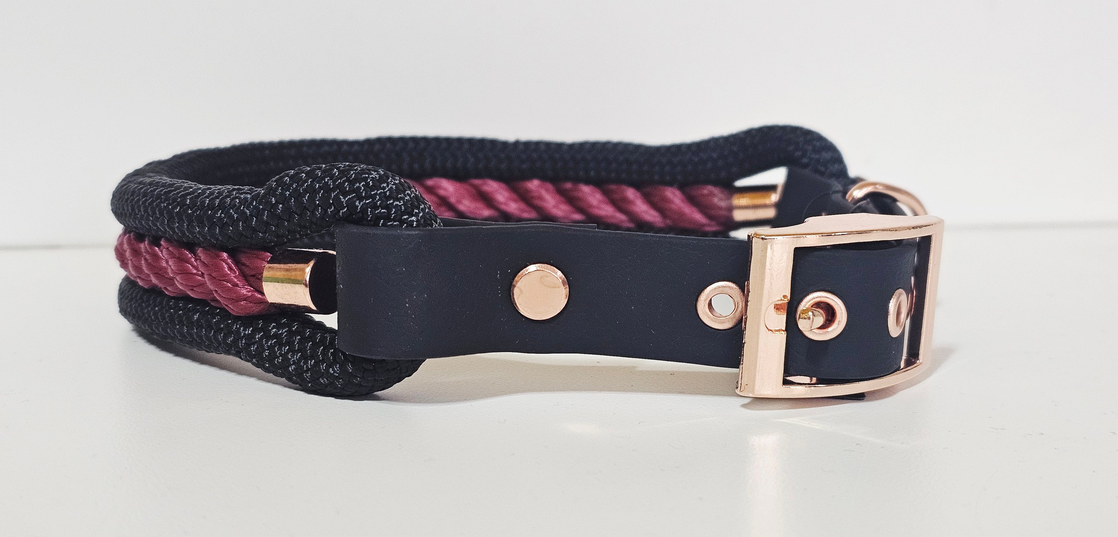 Tau-Halsband "schwarz/bordeaux"