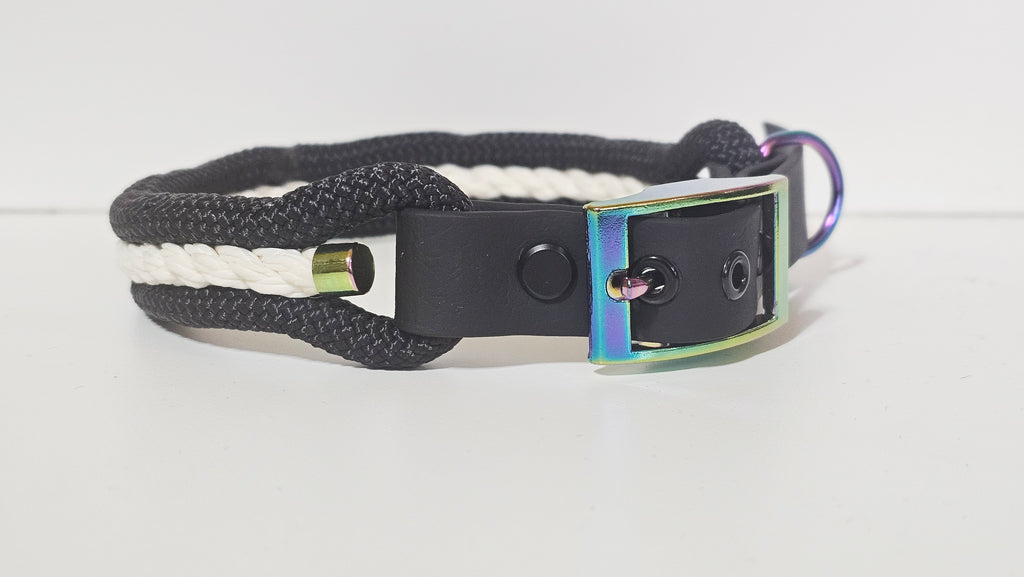 Tau-Halsband "schwarz/weiß"