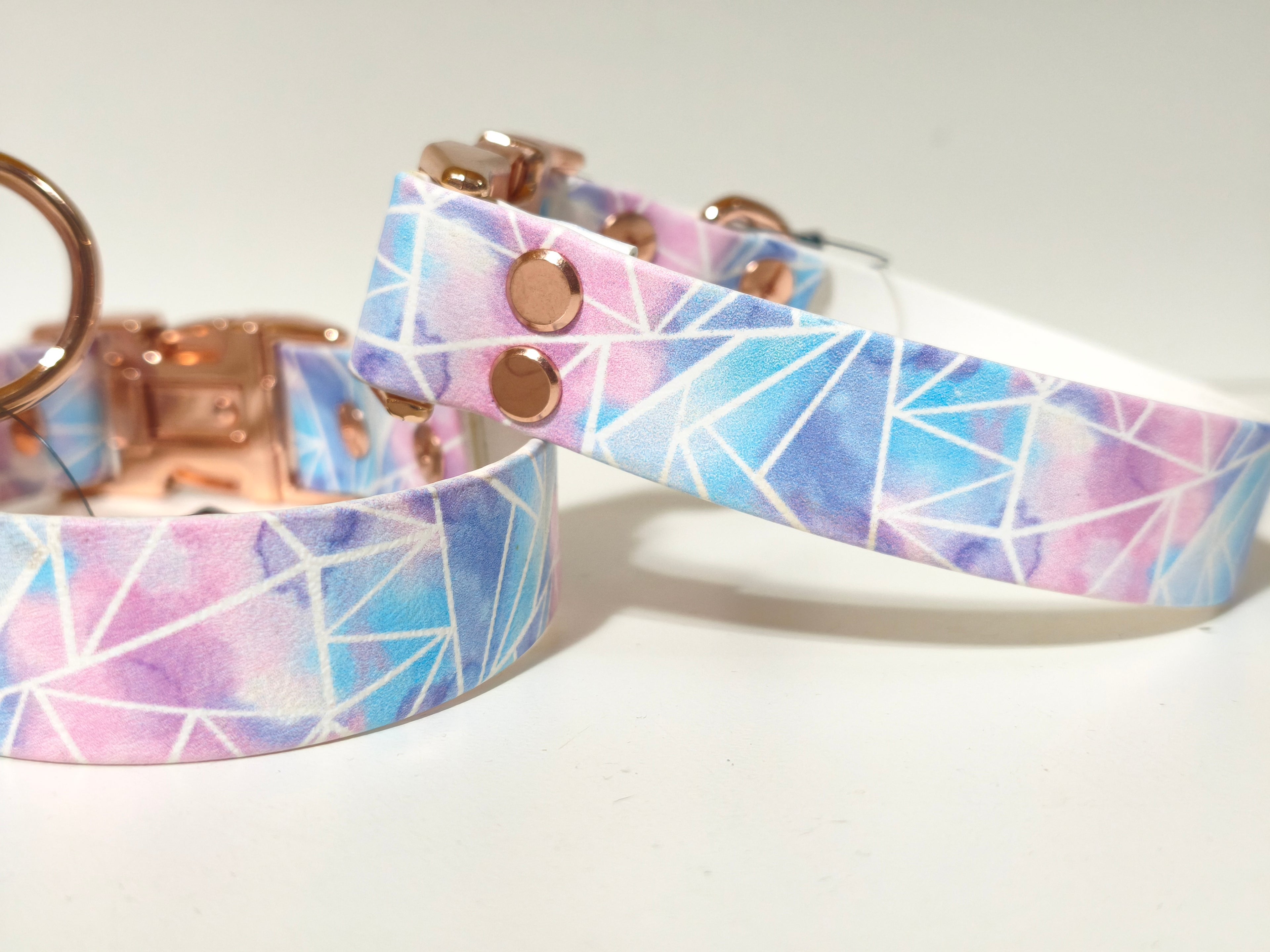 Biothane Halsband "Mosaik Pastell"