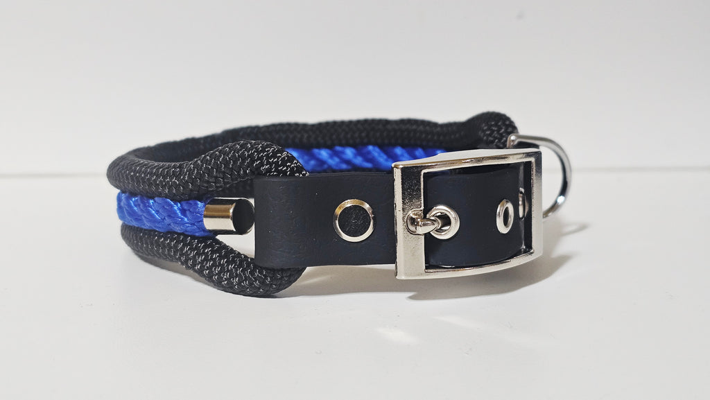 Tau-Halsband "schwarz/dunkelblau"