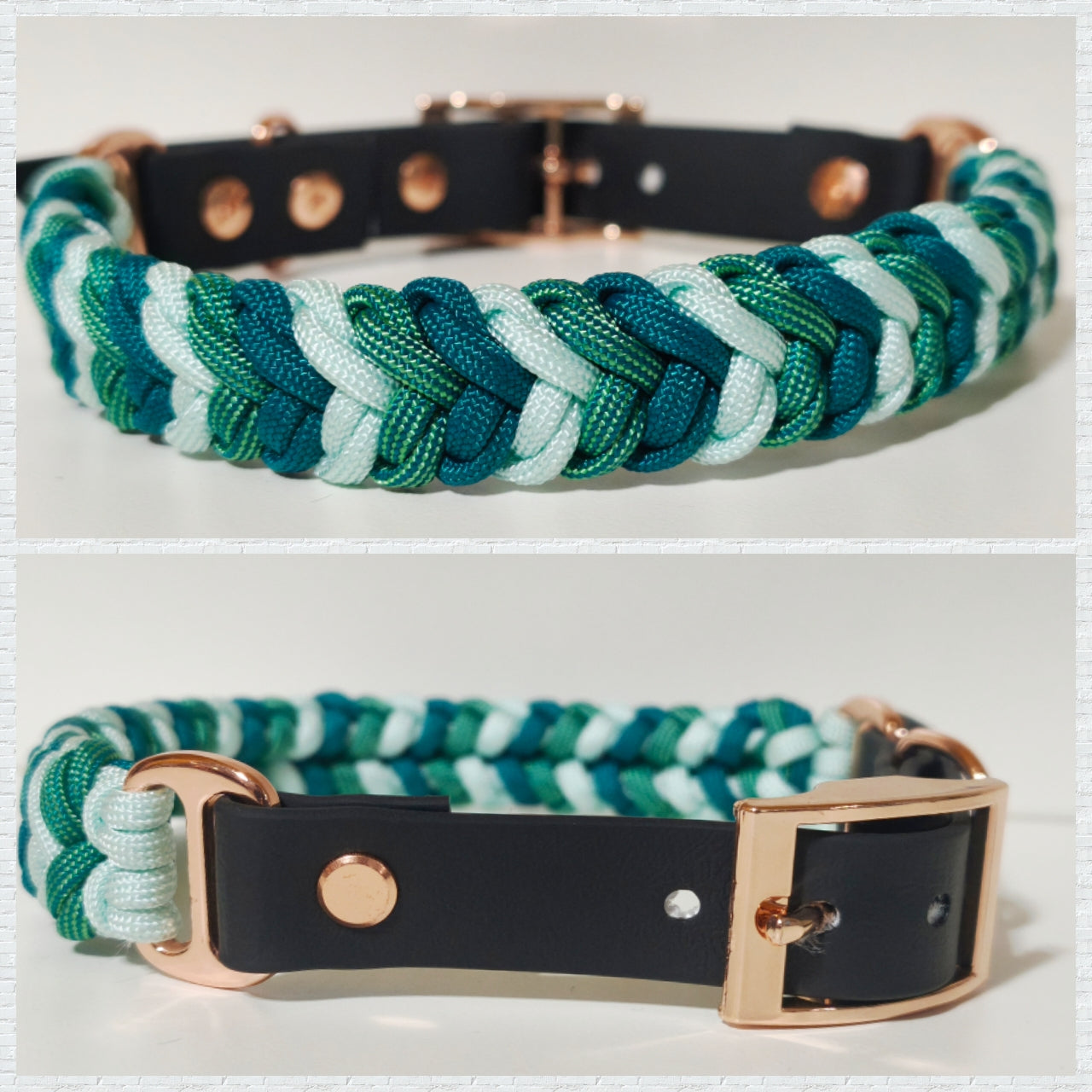 Paracord/Biothane Halsband "Green"