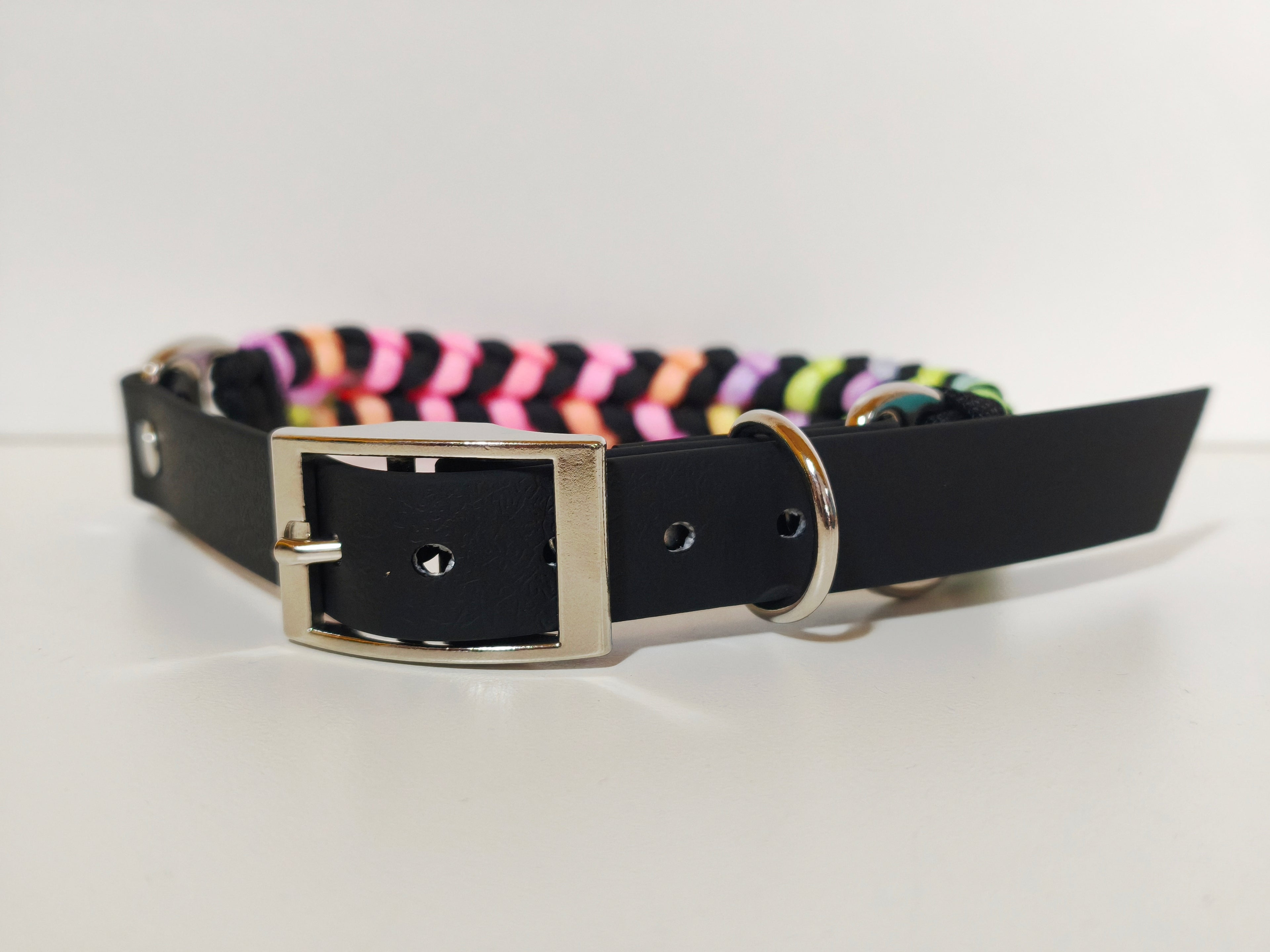 Paracord/Biothane Halsband "Rainbow"