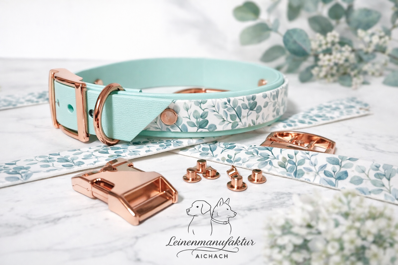 Biothane Halsband "Eukalyptus"