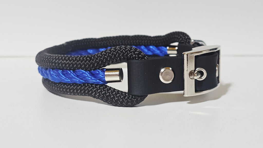 Tau-Halsband "schwarz/dunkelblau"